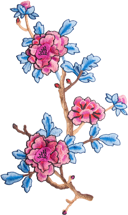 China Factory Direct Price Iron On Fashion Custom Flower - Embroidery (800x800), Png Download