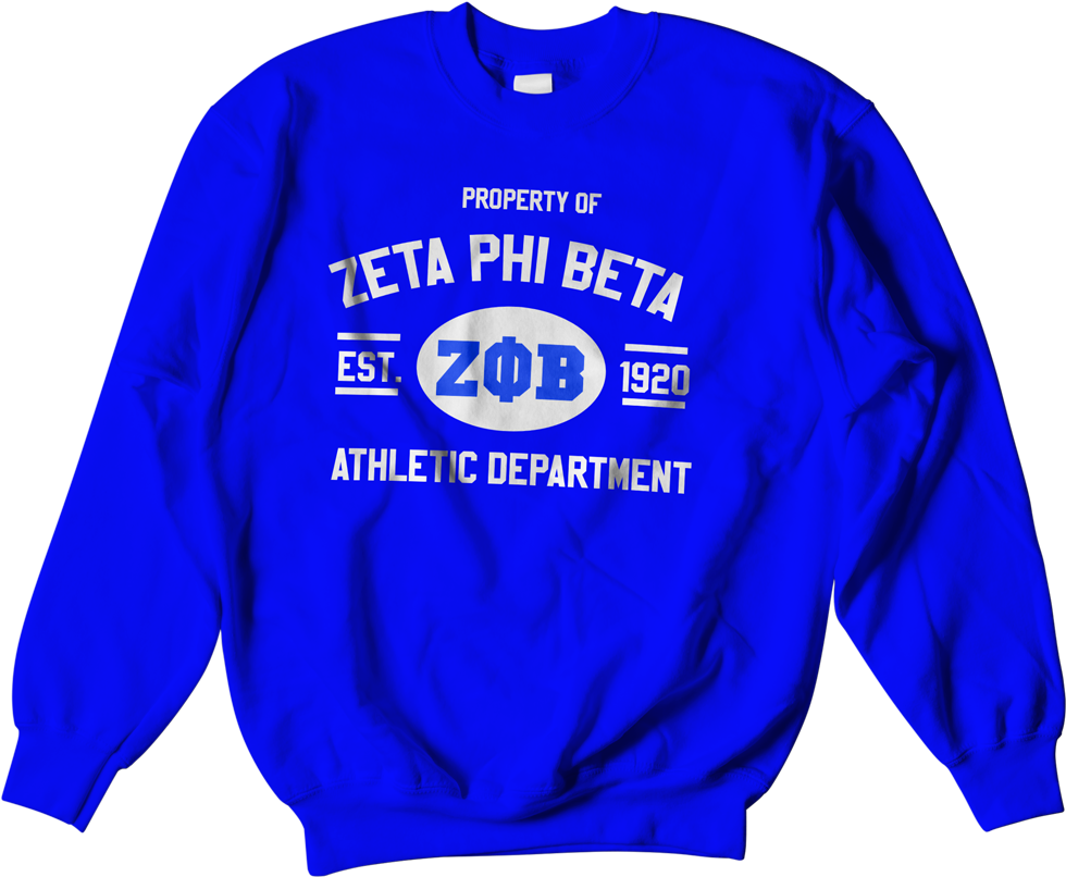 Zeta Phi Beta Athletic Crewneck Sweatshirt - Habanero Red Foamposite Outfit (1024x1024), Png Download