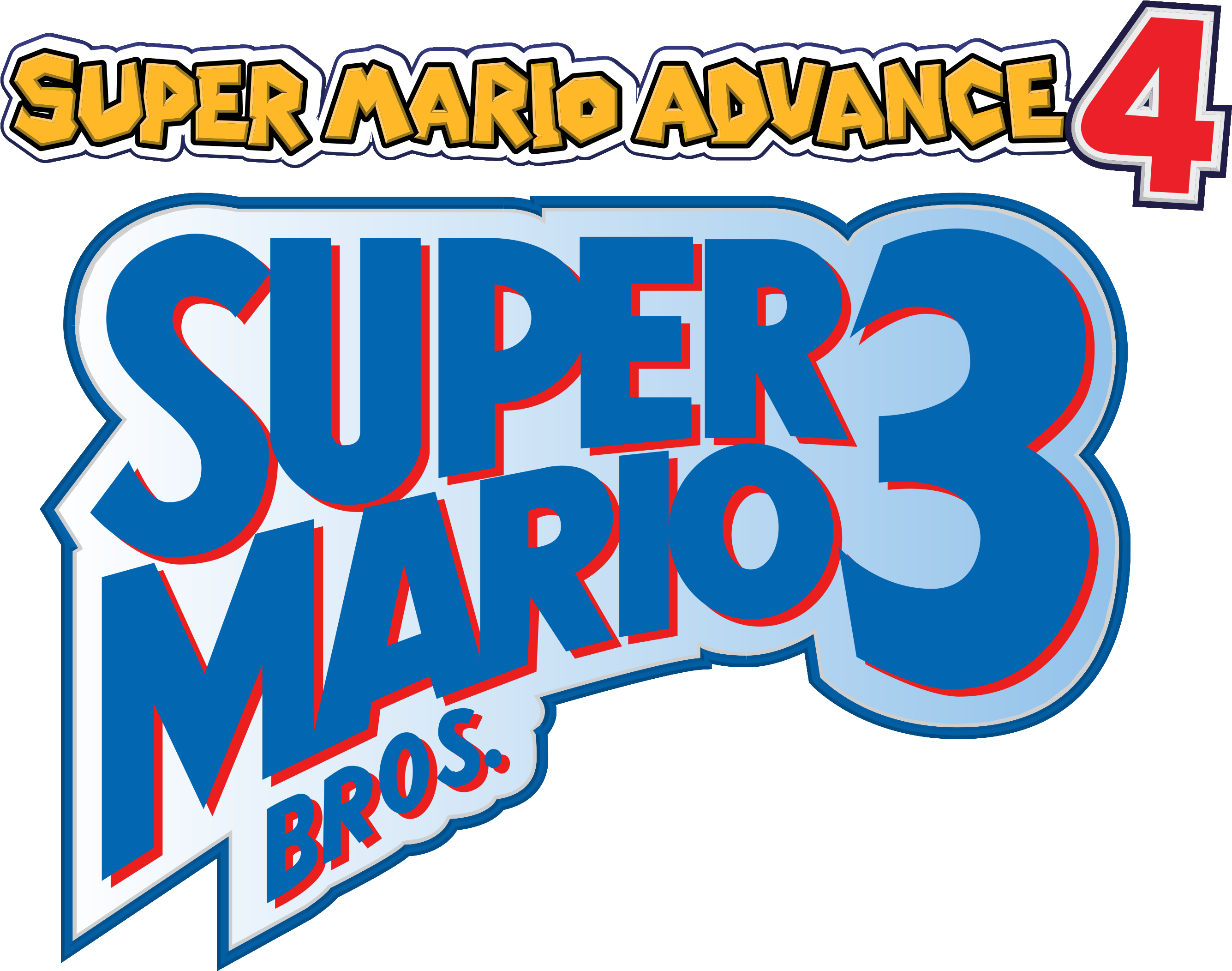 Clear Logo Super Mario Advance - Super Mario Bros 3 (3980x2160), Png Download