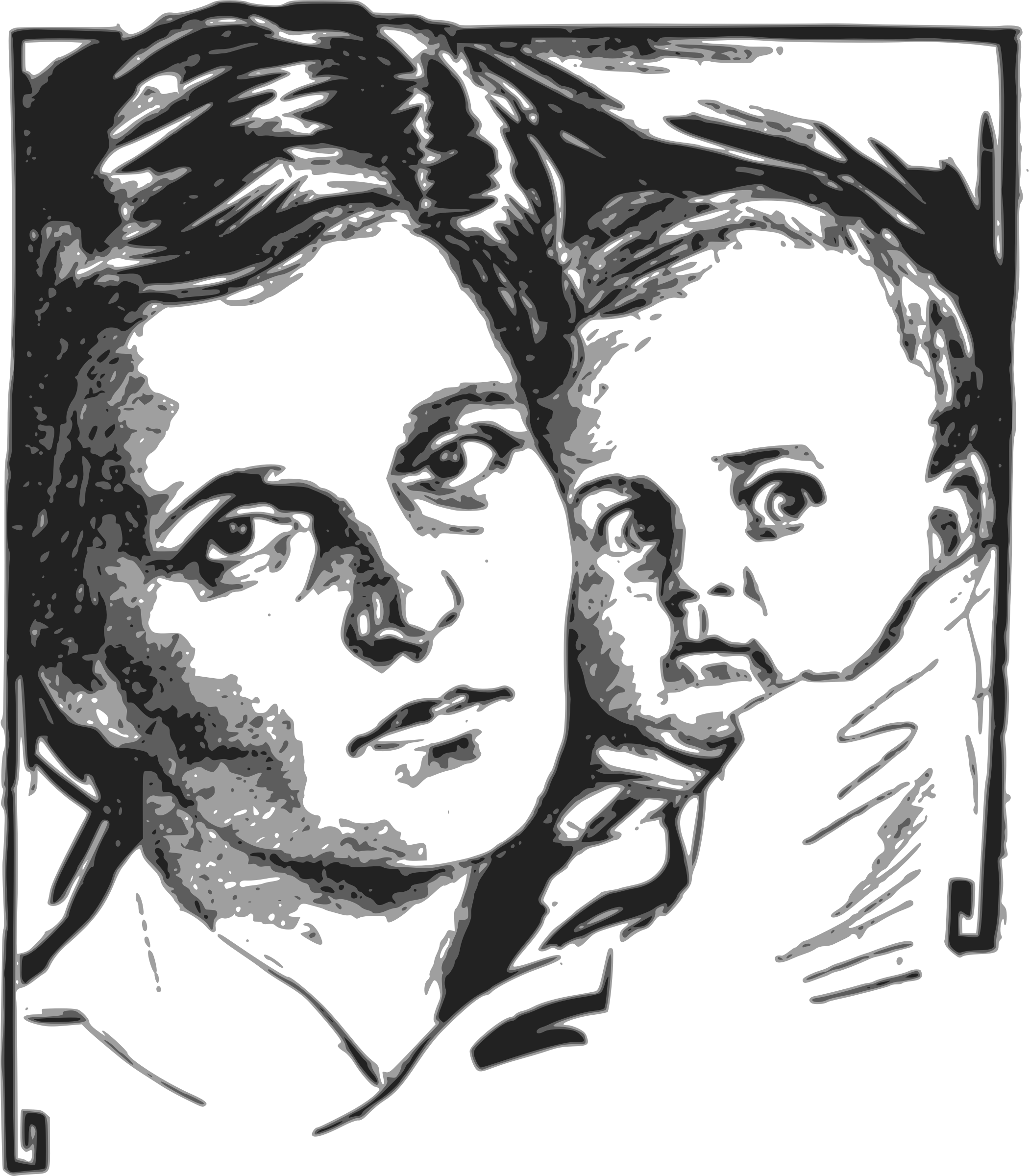 This Free Icons Png Design Of Mother And Startled Baby (2100x2400), Png Download
