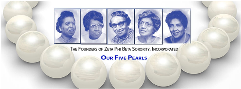Our "five Pearls" - Zeta Phi Beta Sorority Inc Founders (950x300), Png Download