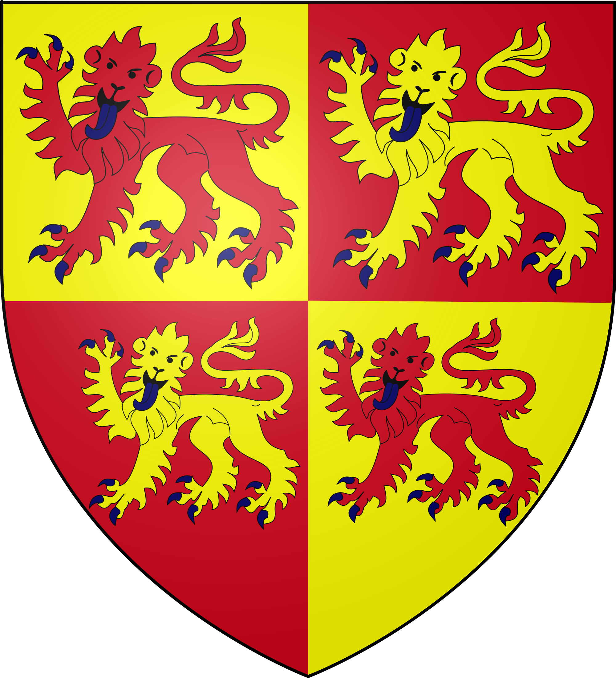 2000px-coat Of Arms Of Wale - Gwynedd Coat Of Arms (2000x2200), Png Download
