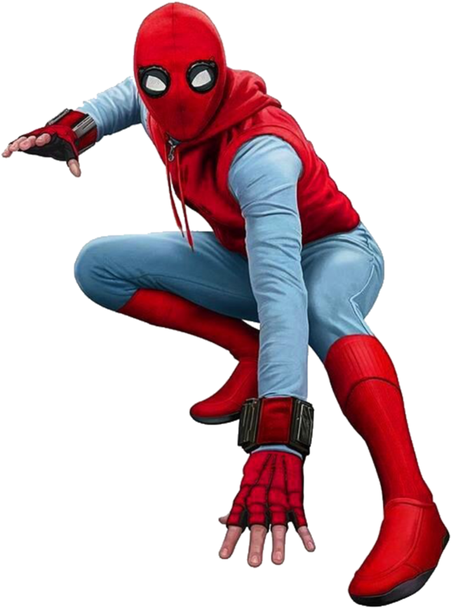 Free Download Spider Man Homecoming Homemade Suit Clipart - Spiderman Homecoming Homemade Suit (880x908), Png Download