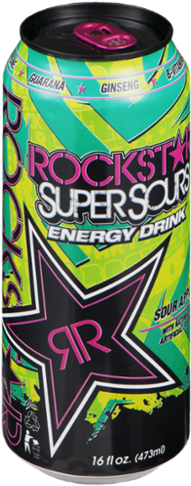 8 Pack - Rockstar Super Sours Energy Drink - Bubbleberry (600x600), Png Download