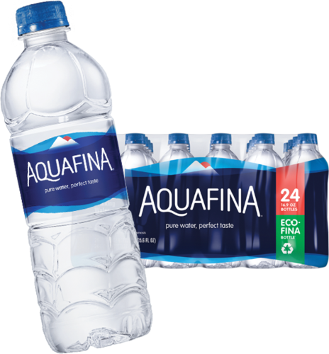 Aquafina 24 Pack - Aquafina Water, 6 Pack, 24 Oz (464x500), Png Download