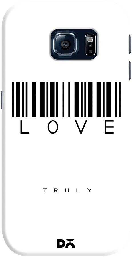 Dailyobjects Barcode Love Truly White Case Cover For - Love Throw Pillow Cover With Insert (16" X 16") By (462x900), Png Download