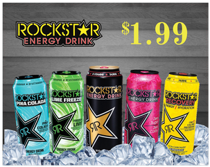 Rockstar Energy Drink - Original Flavor - 16 Oz Size (498x265), Png Download