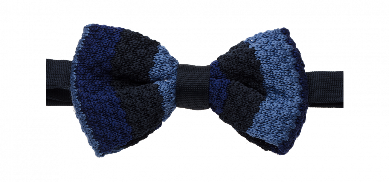Stripe Knitted Bow Tie - Formal Wear (1300x1400), Png Download