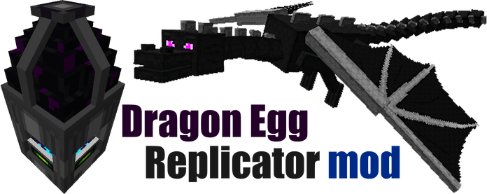 Dragon Egg Replicator Mod For Minecraft - Mod (696x277), Png Download