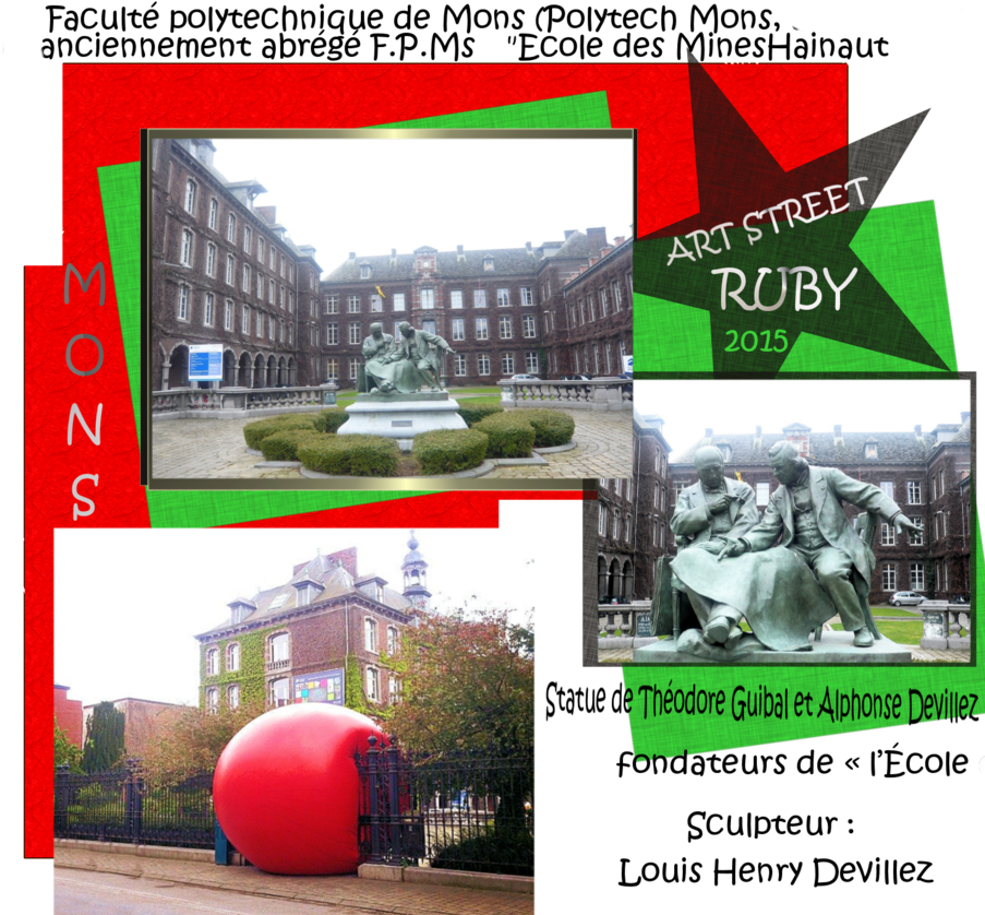 Ms, Ecole Des Mines, Statue, Fondateurs, Art Street, - Flyer (910x842), Png Download