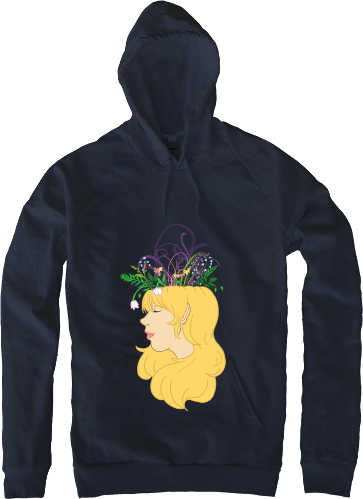 Flower Crown Pullover - Parsons The New School Hoodie (852x1021), Png Download