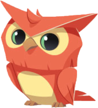 Orange Owl - Animal Jam Transparent Background (426x450), Png Download