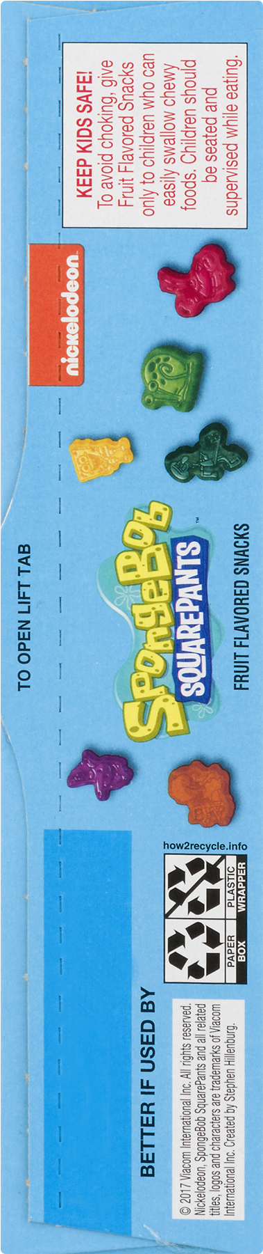 Fruit Snacks Spongebob Squarepants Snacks 10 Pouches - Spongebob Flavored Fruit Snacks (1800x1800), Png Download