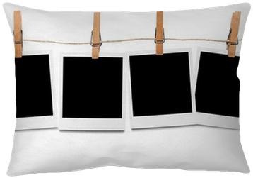 Blank Polaroid Photo Frames On Line Pillow Cover • - Photography (400x400), Png Download