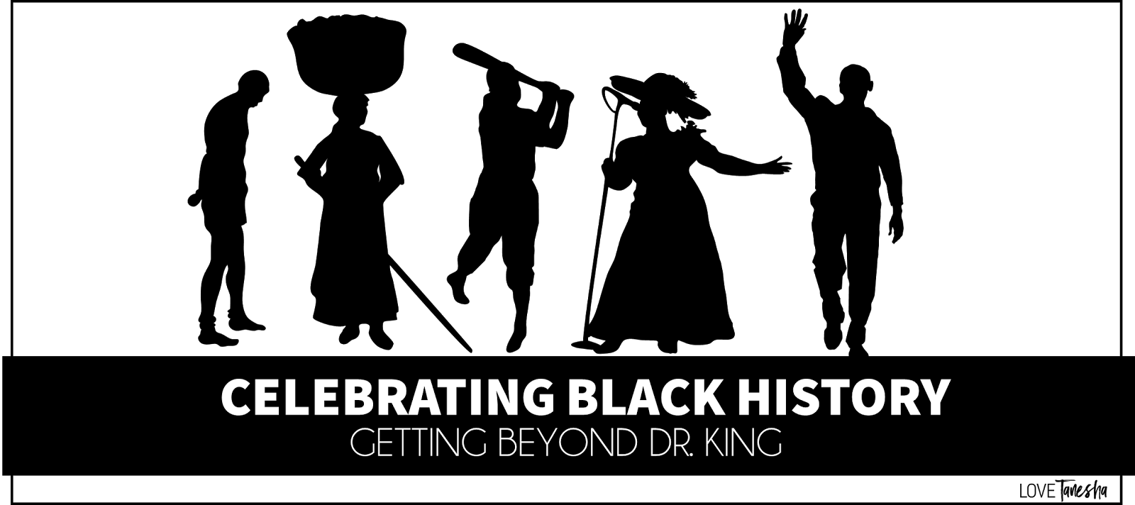 Black History Month - Silhouette (1600x712), Png Download
