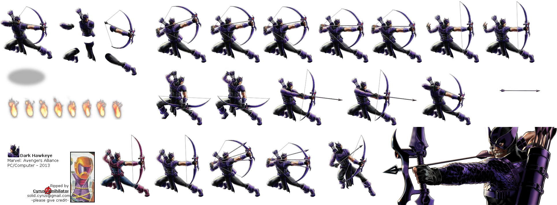 Click For Full Sized Image Dark Hawkeye - Marvel Avengers Alliance Dark Hawkeye (1950x717), Png Download