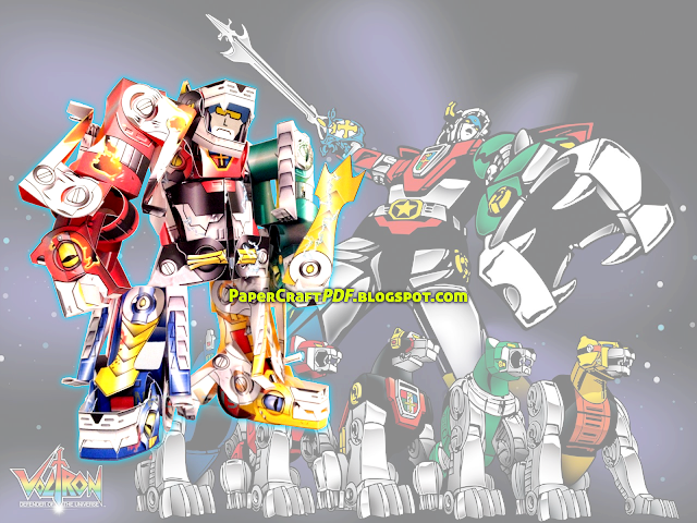 Download Free Paper Craft Pdf Templates Online Free - Cartoon With Cat Robots (640x480), Png Download