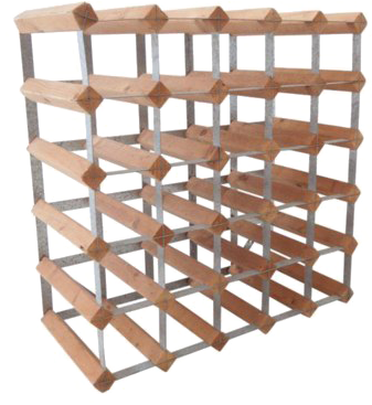 Wine Rack Png Transparent Hd Photo - Rta - 42 Bottle Dark Pine Wine Rack Kit (500x500), Png Download