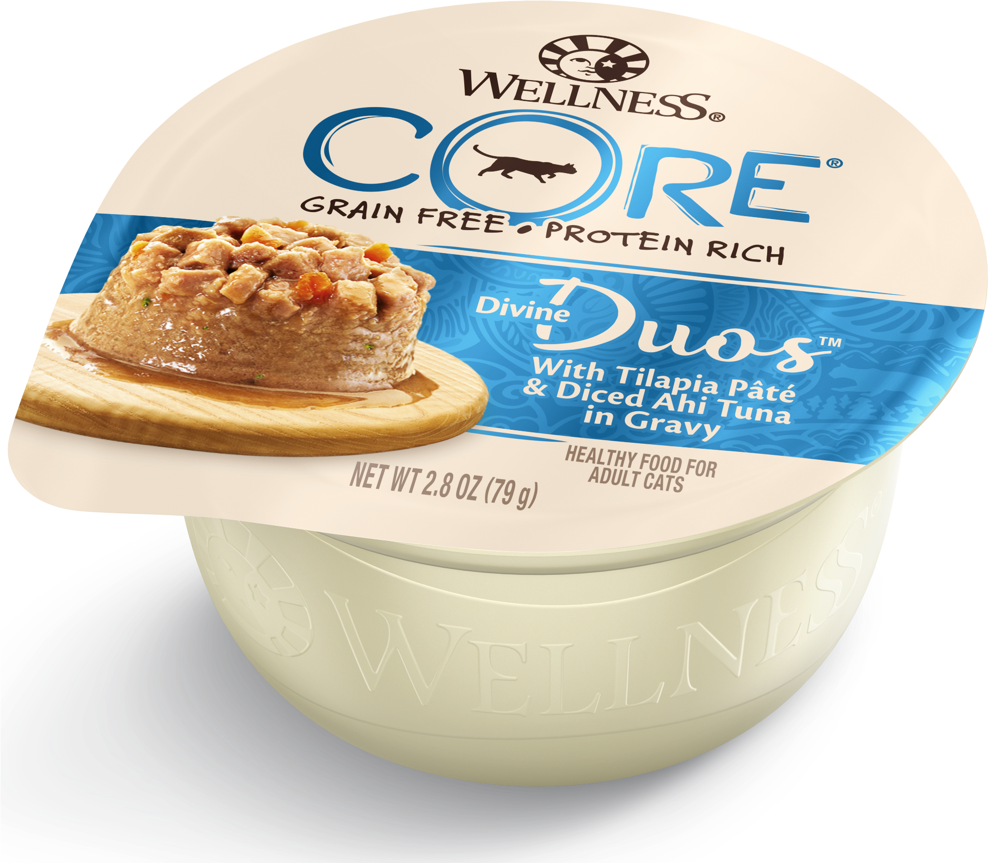 Core® Divine Duos™ - Wellness Divine Duos Grain Free Wet Cat Food - Tilapia (2000x2000), Png Download
