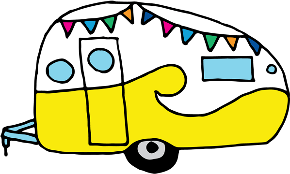 Doodle Airstream Trailer - Clip Art (618x618), Png Download
