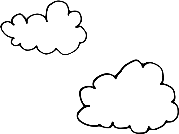 Doodle Clouds - Cloud (618x618), Png Download