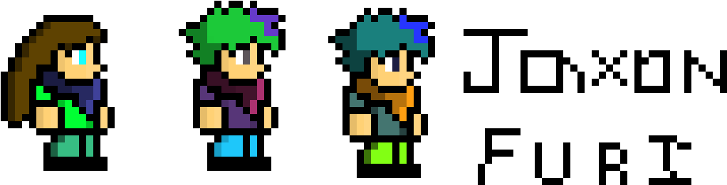 Terraria Character's By Jaxon Furi - Fictional Character (1050x320), Png Download