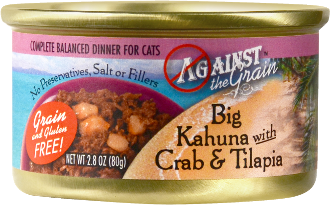 Against The Grain Big Kahuna With Crab And Tilapia - Against The Grain Big Kahuna Crab Tilapia Wet Cat Food (730x489), Png Download