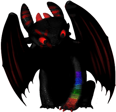 ^^^evel Toofles Wit Ranbow Pwoer^^^ - Banguela Como Treinar Seu Dragão (400x387), Png Download