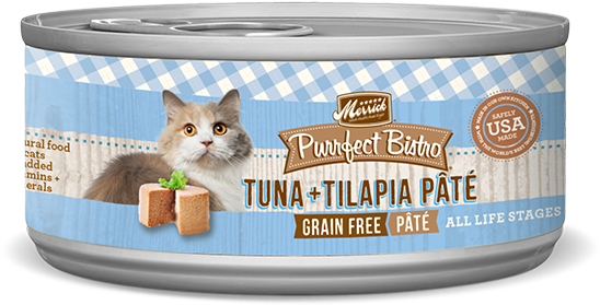 Purrfect Bistro Grain Free Tuna Tilapia Pate - Merrick Purrfect Bistro Grain Free Cat Food - Rabbit (650x411), Png Download
