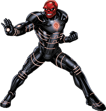 Marvel Red Skull Avengers (353x368), Png Download