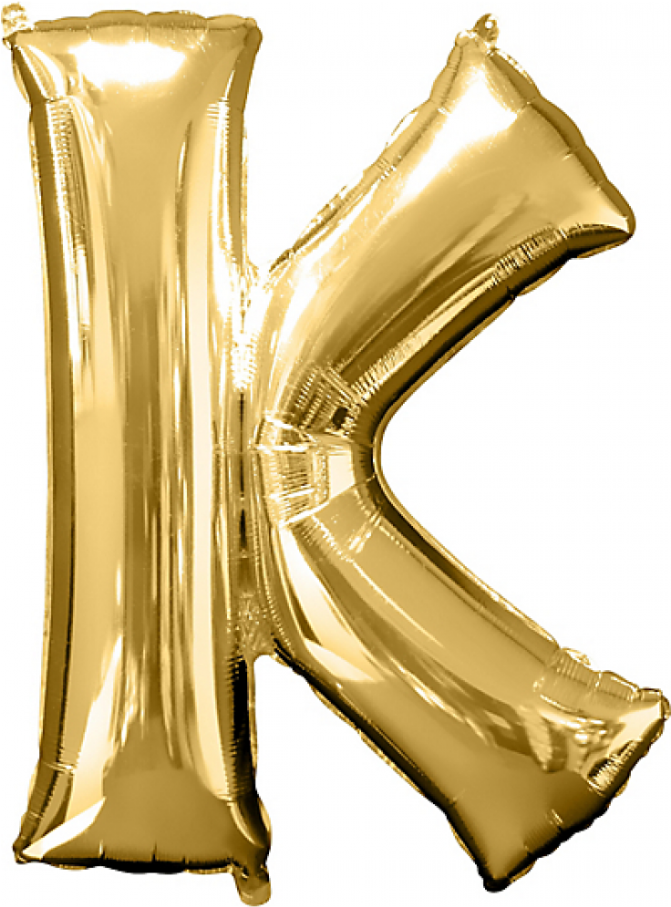 Gold Letter - Gold Letter K Balloon (1000x1000), Png Download