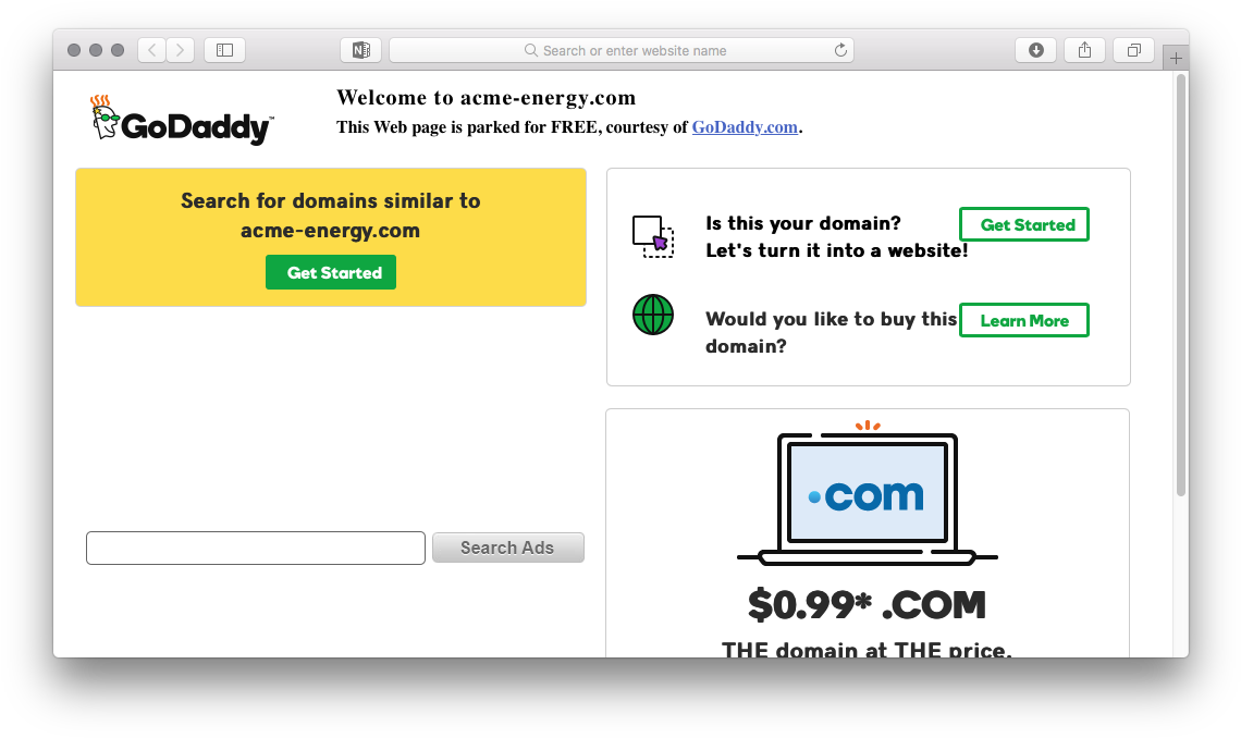 Domain Parked By Go Daddy - .com (1155x689), Png Download