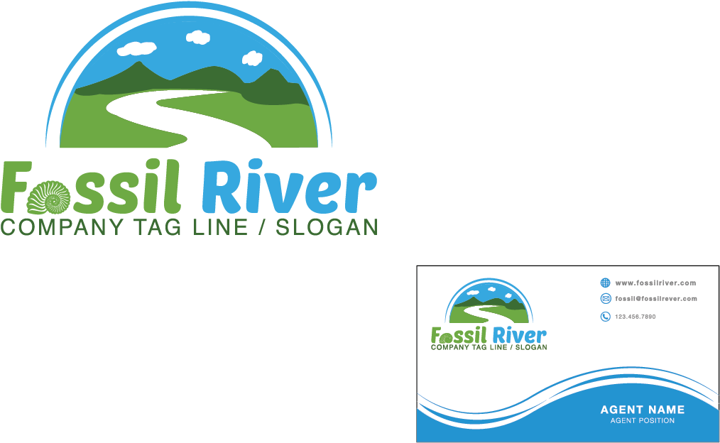 Logo Design By Zombras For Fossil River Exploration, - Graphic Design (1200x729), Png Download