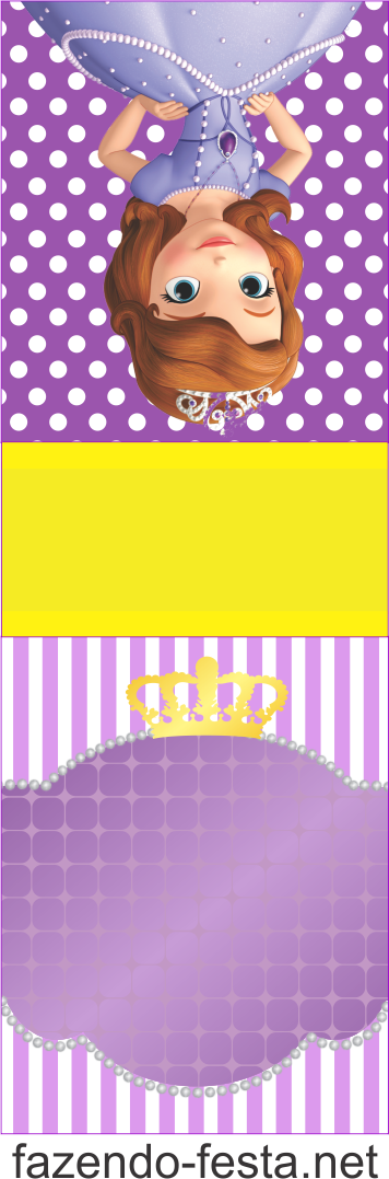 Kit Princesa Sophia Tic Tac - Princess Sofia The First 8 Party Beverage Napkins (356x1077), Png Download