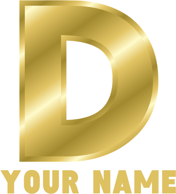Custom Gold Letter D Mousepad - Gold Letter D Png (700x700), Png Download