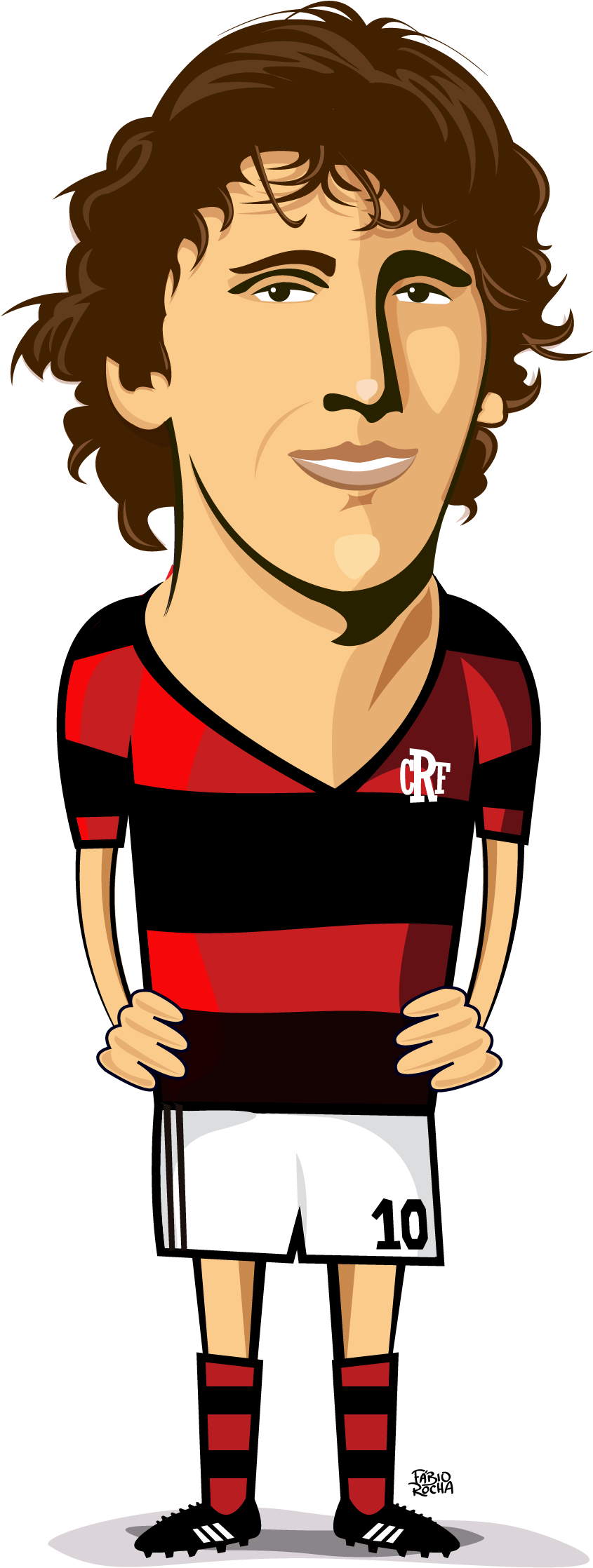Homenagem A Zico, Eterno Camisa 10 Do Flamengo - Cartoon (1856x2460), Png Download
