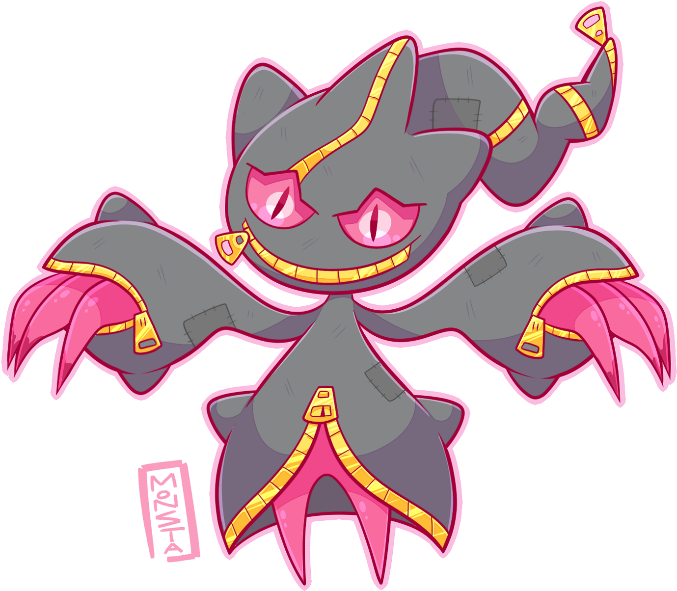 Mega Banette - Illustration (1491x1304), Png Download