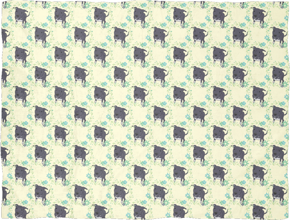 Dori And Flowers Pitbull Blanket - Duvet Cover (1024x1024), Png Download