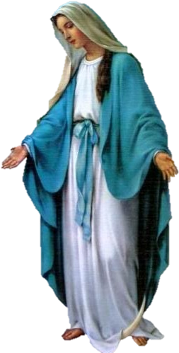 “la Virgen María, Por Su Fe Y Obediencia A La Voluntad - Pray Big Banner Picture Ornament (335x500), Png Download