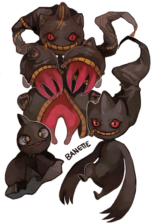 Pokemon Banette Whoop Hipsun Hei Tumbrl Size Limitations - Banette Size (500x738), Png Download