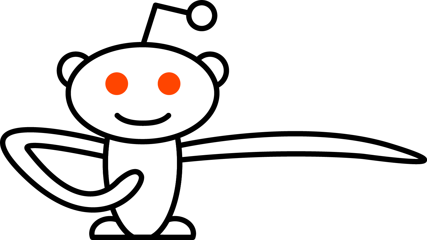 Download A Long Armed Snoo Reddit Alien PNG Image with No Background