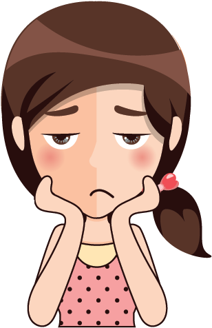 Feelings Clipart Anxious Child - Bore Cartoon (363x498), Png Download