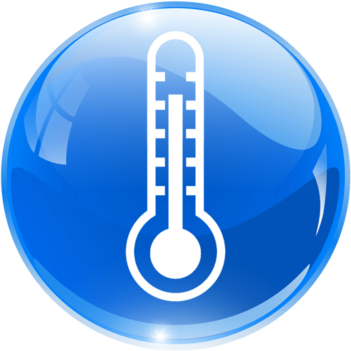 Free Icons Png - Termometro En Un Circulo (500x547), Png Download