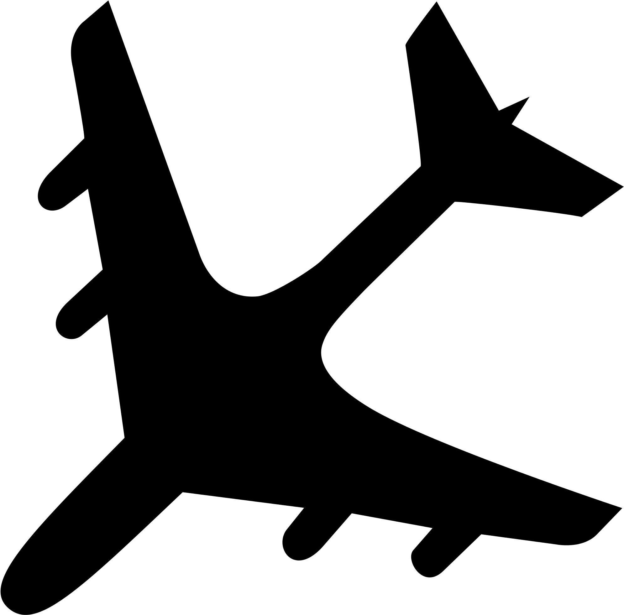 Open - Airplane Black (2000x2000), Png Download