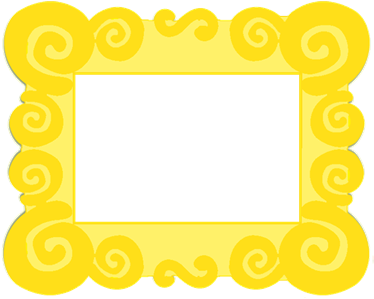 Blues Clues Yellow Swirl Frame - Swirl Frame (408x326), Png Download