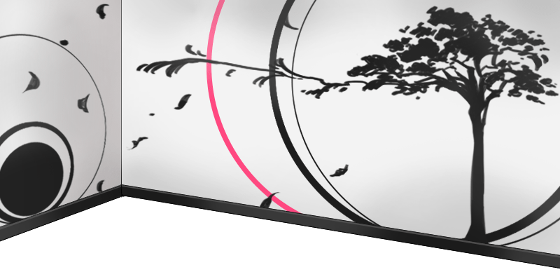Winter Modern Art Wallpaper - Wallpaper (800x388), Png Download