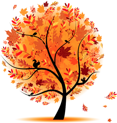 Fall Is Here Bringing With It Shorter, Cooler Days - Cartoon Autumn Tree (400x421), Png Download