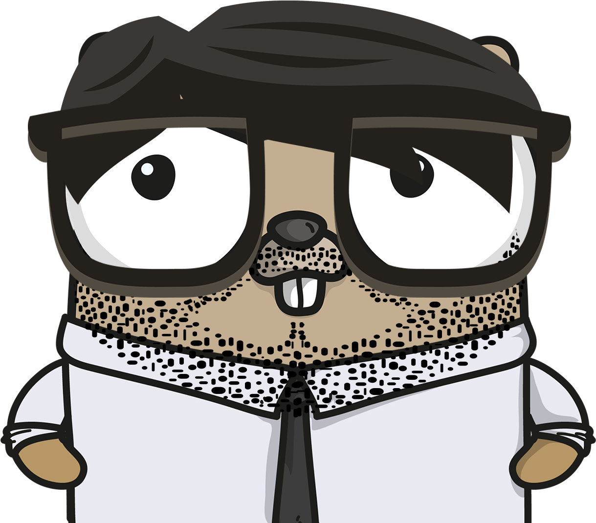 Addthis Sharing Buttons - Gopher With Glasses (1300x1392), Png Download