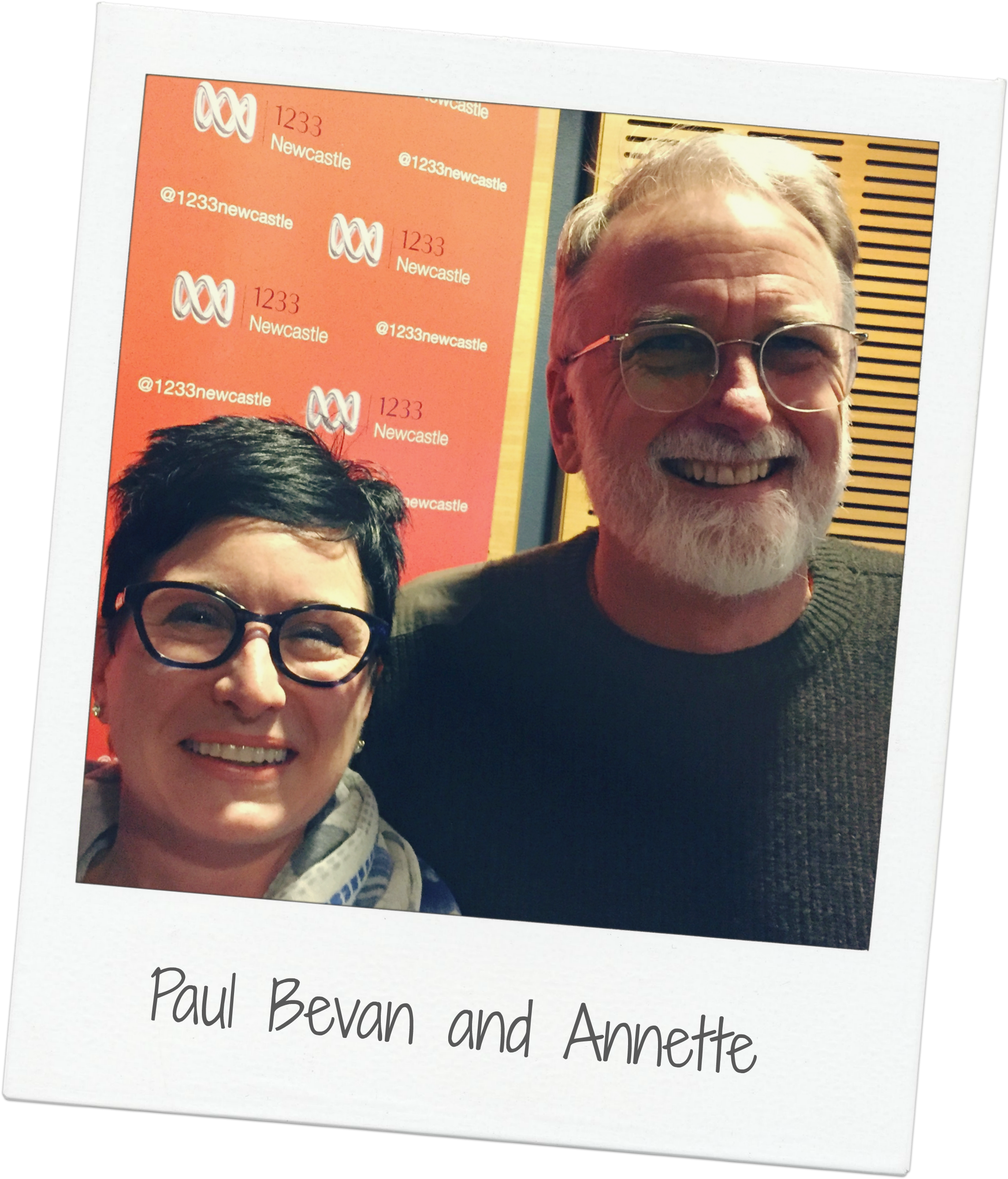 Abc Radio Me And Paul Bevan Colour Polaroid - Senior Citizen (2306x2695), Png Download