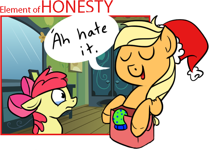 Apple Bloom, Applejack, Artist - Element Of Honesty (706x498), Png Download